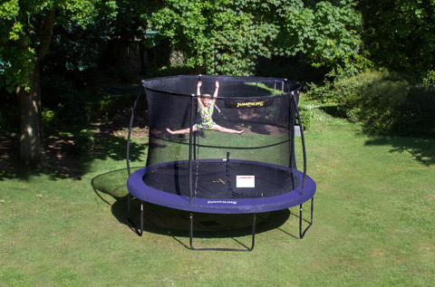 Jumpking trampoline with net and ladder JumpPod Deluxe 366 cm blue (2016)