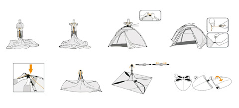 Abbey 21XF TENT EASY-UP SYSTEM 2-PERSON