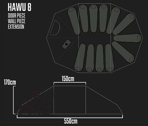 Savotta HAWU 8 -Door piece HD-8