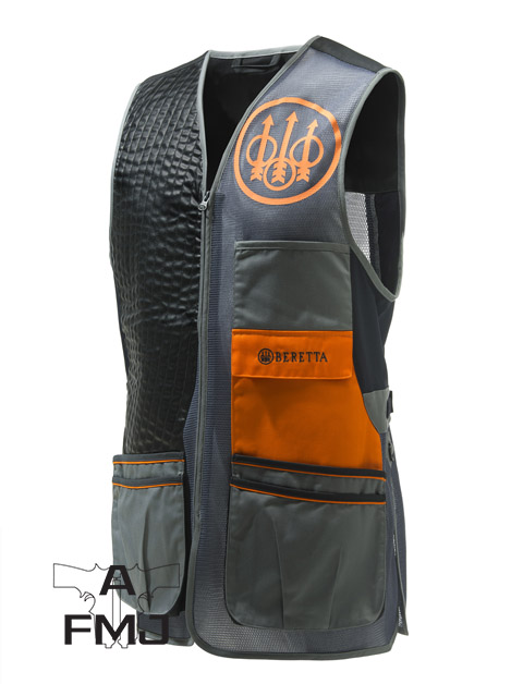 Beretta Sporting EVO Vest Grey Castelrock & Black &Orange