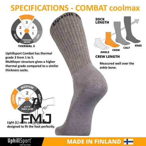 UphillSport Combat Tactical 3-Layer L3 Duratech with Coolmax