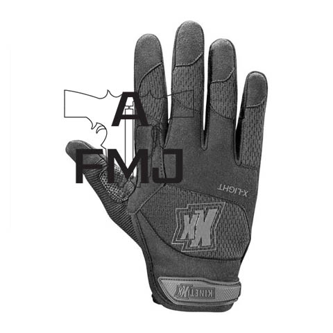 Kinetixx Breathable tactical glove X-Light Black