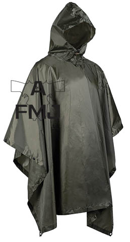 Mil-Tec OD Ripstop 260gr Wet Weather Poncho 'Basic'