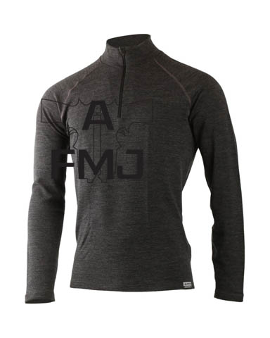 Lasting WARY 8169 Mens Merino Long Sleeve Dark Grey