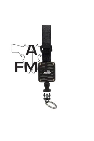 GearKeeper RT5A-5830-B Aluminum Handcuff Key Retractor – Black – Velcro Strap Mount