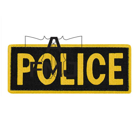 Condor Outdoor Police Patch 5x2" - Gold/Black