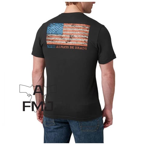 5.11 Tactical American Flag Tee - Black