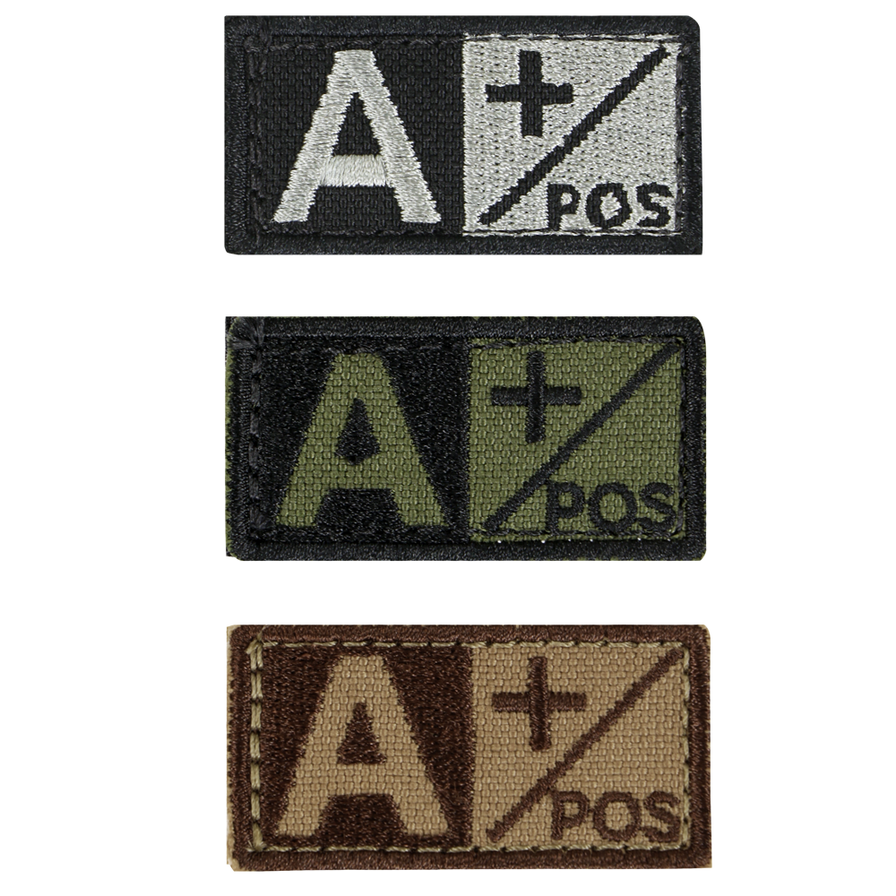 Patch de groupe sanguin Condor - A positif - Noir