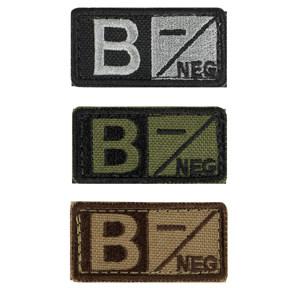 Condor Blood Type Patch - B Negatief - Zwart