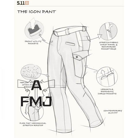 5.11 Tactical® Men's Straight Fit Icon Cargo Pant Dark Navy