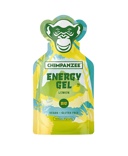 Chimpanzee Energy Gel Lemon, biologische energiegel met agavesiroop 35g