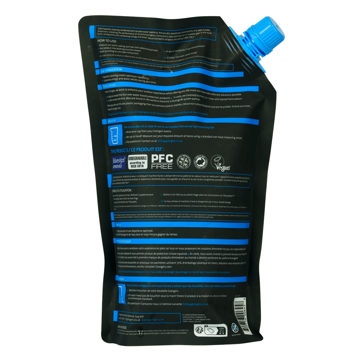 Grangers Wash + Repel Clothing 2 in 1 1L Eco Pouch - Afbeelding 2