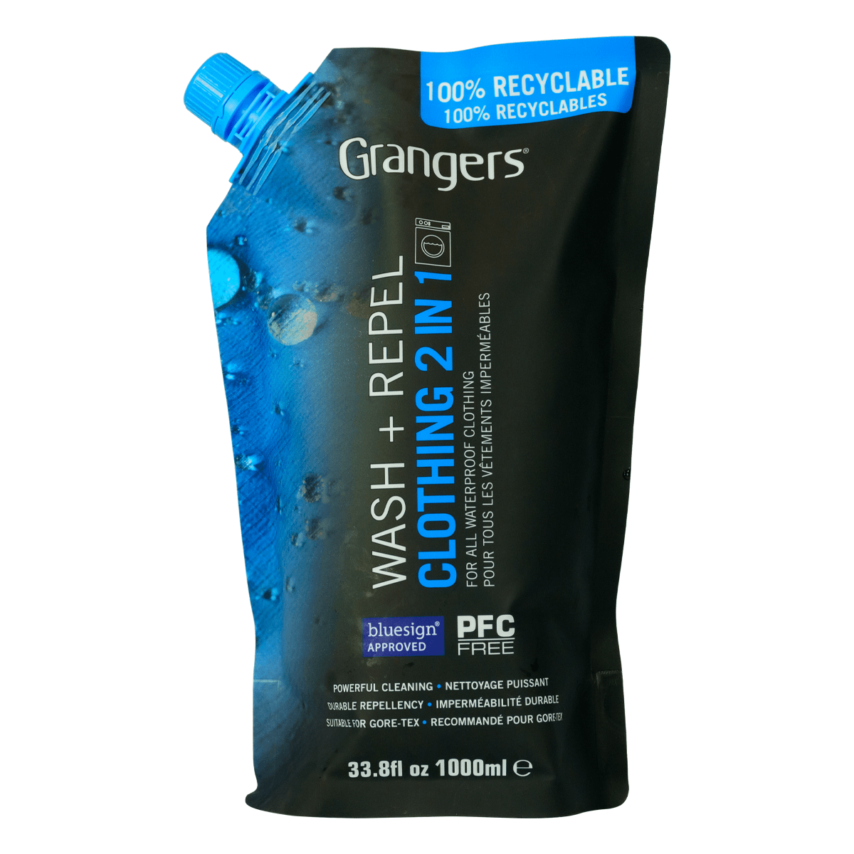 Grangers Wash + Repel Clothing 2 in 1 1L Eco Pouch